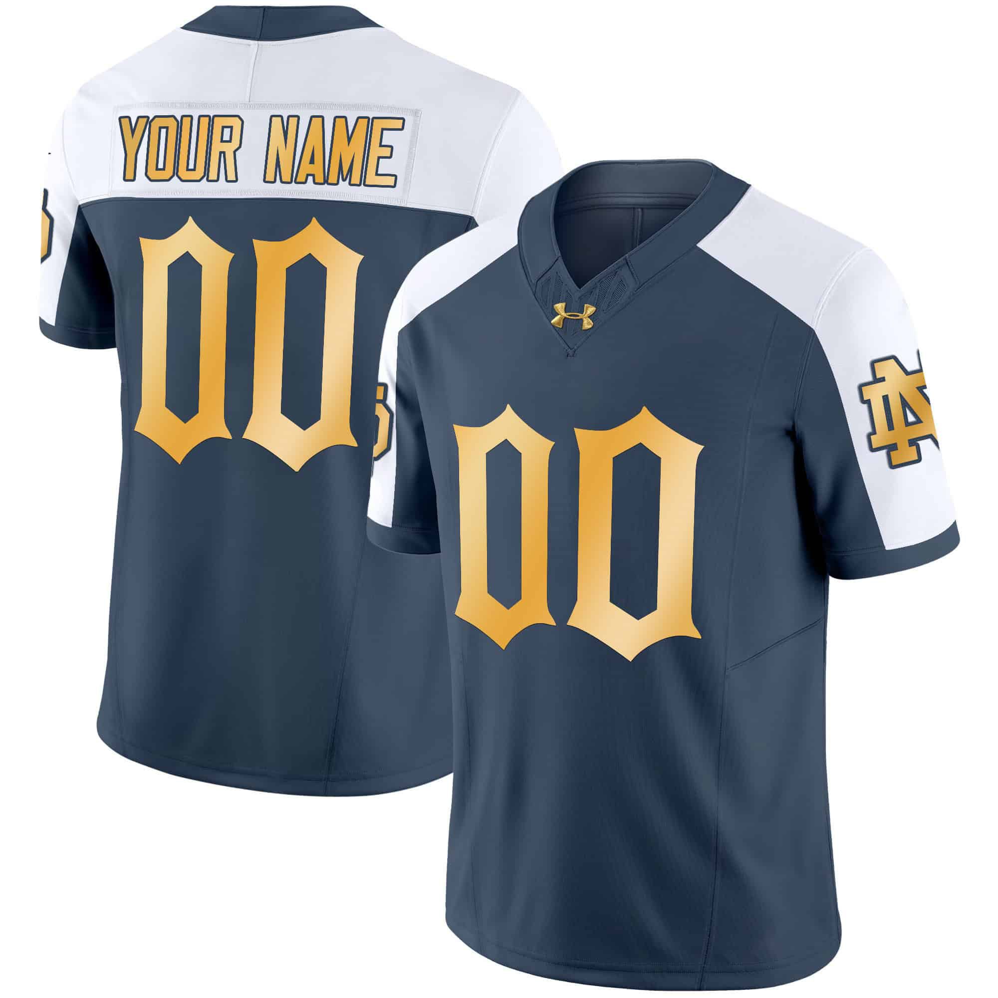 Men Notre Dame Fighting Irish Blue 2024 Vapor Limited Custrom NCAA Jersey style 1->indianapolis colts->NFL Jersey